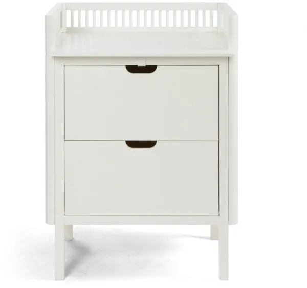 Puslebord med skuffer - hvid FSC®